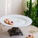 شیرینی خوری گرد 28 چینی پایه فلزی مویلار moylar کد 164