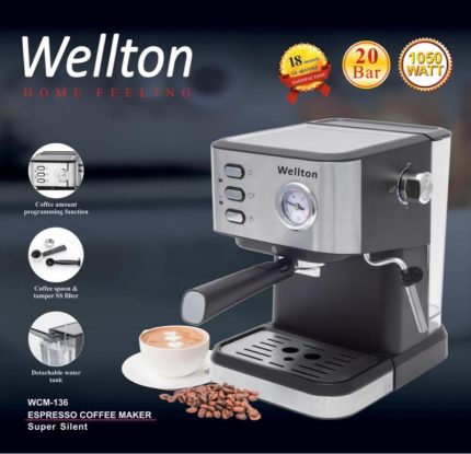 اسپرسو 20 بار1050وات ولتون Wellton کد 136