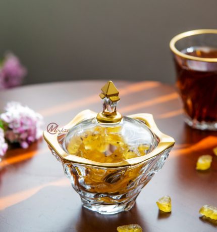 قندان كريستال لب طلا مويلار مدل پاراديسو