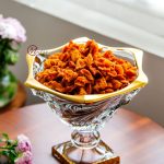 كاسه آجيل پايه دار كريستال لب طلا مويلار مدل پاراديسو