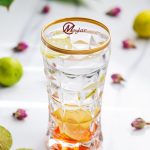 لیوان بلور لب طلا مویلار مدل اکوامارین