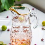 پارچ بلور لب طلا مویلار مدل اکوامارین