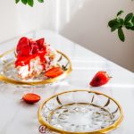 پیش دستی بلور لب طلا مویلار مدل اکوامارین