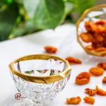 پیاله بلور لب طلا مویلار مدل اکوامارین
