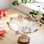 میوه خوری پایه دار بلور لب طلا مویلار مدل امپریال