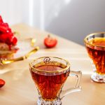 فنجان چای خوری بلور لب طلا مویلار مدل امپریال