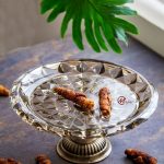 شیرینی خوری بلور شامپاینی پایه فلزی مویلار مدل اکوامارین